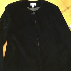 Talbots Black Velvet Jacket
